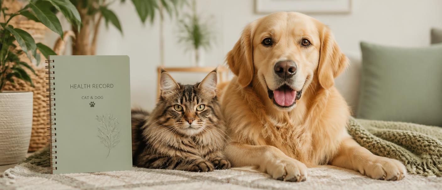 Chien et chat prêts pour une garde sereine